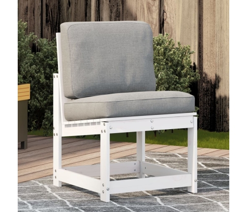 Silla de jardín madera maciza de pino blanco 50,5x55x77 cm