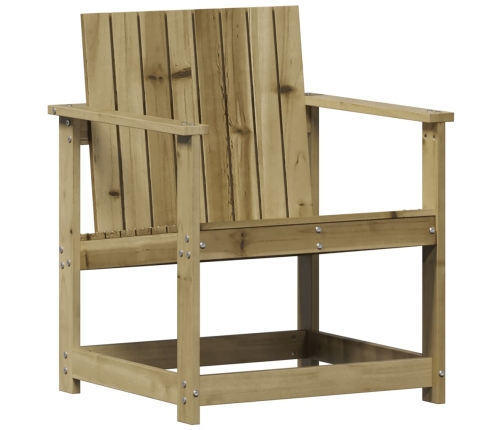 Silla de jardín madera de pino impregnada 62x56x77 cm