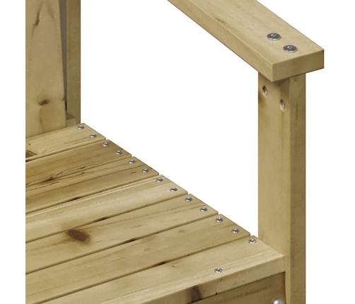 Silla de jardín madera de pino impregnada 62x56x77 cm