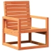 Juego de muebles jardín 3 pzas madera maciza pino marrón cera