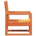 Juego de muebles jardín 3 pzas madera maciza pino marrón cera
