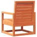 Juego de muebles jardín 3 pzas madera maciza pino marrón cera