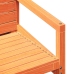 Juego de muebles jardín 3 pzas madera maciza pino marrón cera