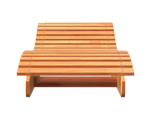 Tumbona de madera maciza de pino marrón cera 205x60x31,5 cm