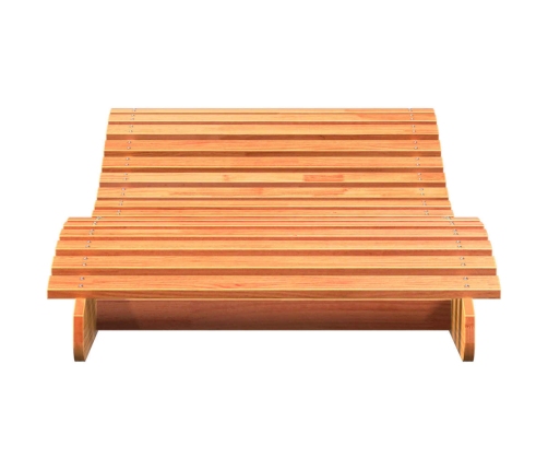 Tumbona de madera maciza de pino marrón cera 205x80x31,5 cm