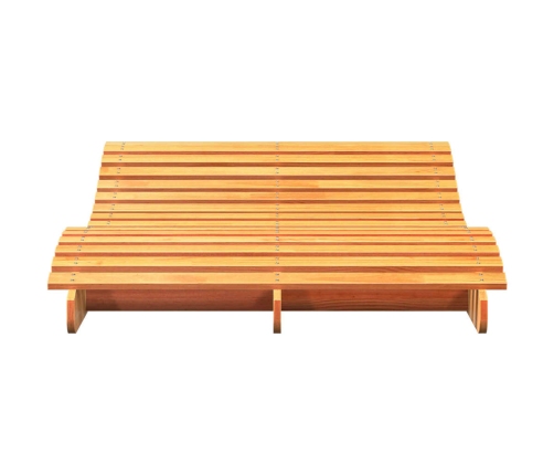 vidaXL Tumbona de madera maciza de pino marrón cera 205x110x31,5 cm