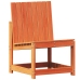 Silla de jardín madera maciza de pino marrón cera 50,5x55x77 cm