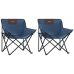 Sillas de camping con bolsillo plegables 2 unidades azul