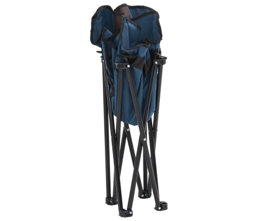 Sillas de camping con bolsillo plegables 2 unidades azul