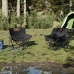 Sillas de camping con bolsillo plegables 2 unidades negro