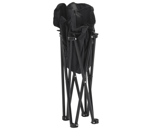 Sillas de camping con bolsillo plegables 2 unidades negro