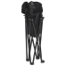 Sillas de camping con bolsillo plegables 2 unidades negro