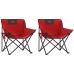 Sillas de camping con bolsillo plegables 2 unidades rojo