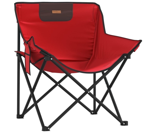 Sillas de camping con bolsillo plegables 2 unidades rojo