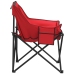 Sillas de camping con bolsillo plegables 2 unidades rojo