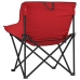 Sillas de camping con bolsillo plegables 2 unidades rojo