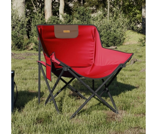 Sillas de camping con bolsillo plegables 2 unidades rojo