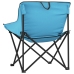 Sillas de camping con bolsillo plegables 2 unidades azul claro