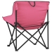 Sillas de camping con bolsillo plegables 2 unidades rosa