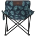 Sillas de camping con bolsillo plegable 2 uds estampado hojas