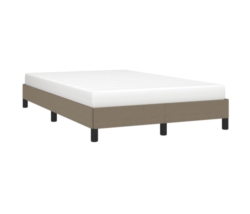 Estructura de cama sin colchón tela gris taupe 120x190 cm