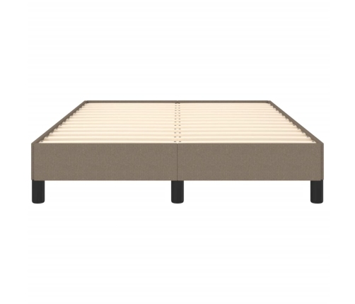 Estructura de cama sin colchón tela gris taupe 120x190 cm