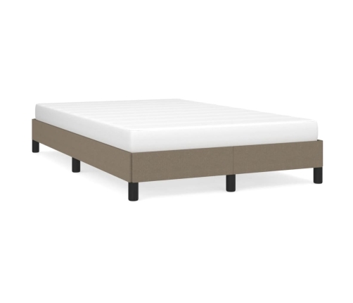 Estructura de cama sin colchón tela gris taupe 120x190 cm