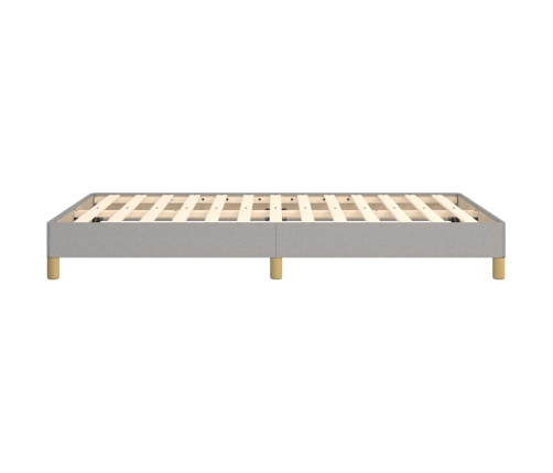 Estructura de cama sin colchón tela gris claro 120x190 cm