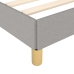 Estructura de cama sin colchón tela gris claro 120x190 cm