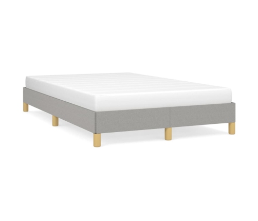 Estructura de cama sin colchón tela gris claro 120x190 cm