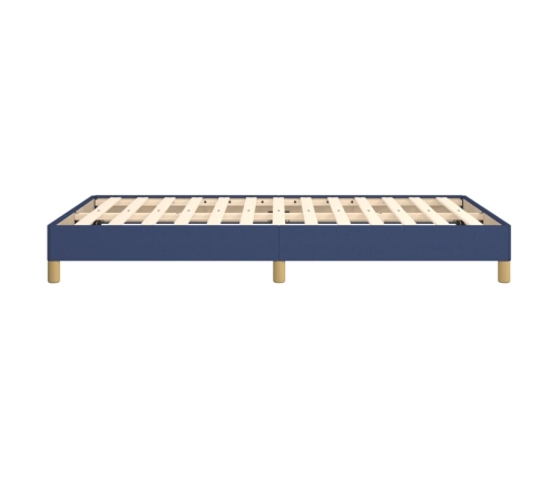 Estructura de cama sin colchón tela azul 120x190 cm