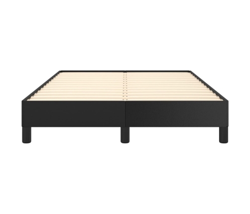 Estructura de cama cuero sintético negro 120x190 cm