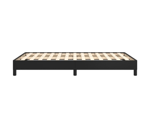 Estructura de cama cuero sintético negro 120x190 cm