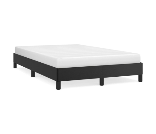 Estructura de cama cuero sintético negro 120x190 cm