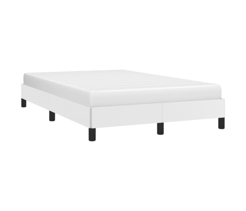 Estructura de cama sin colchón cuero sintético blanco 120x190cm