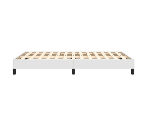 Estructura de cama sin colchón cuero sintético blanco 120x190cm