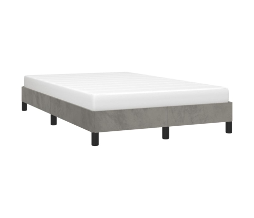 Estructura de cama terciopelo gris claro 120x190 cm