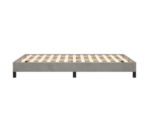 Estructura de cama terciopelo gris claro 120x190 cm