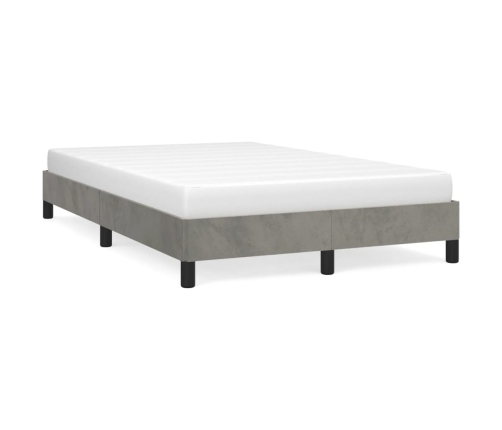 Estructura de cama sin colchón terciopelo gris claro 120x190 cm