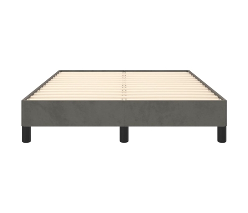 Estructura de cama sin colchón terciopelo gris oscuro 120x190cm