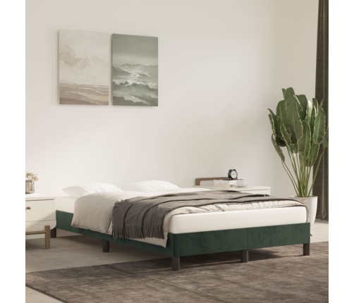 vidaXL Estructura de cama terciopelo verde 120x190 cm