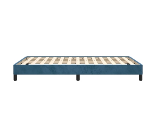 Estructura de cama sin colchón terciopelo azul oscuro 120x190cm