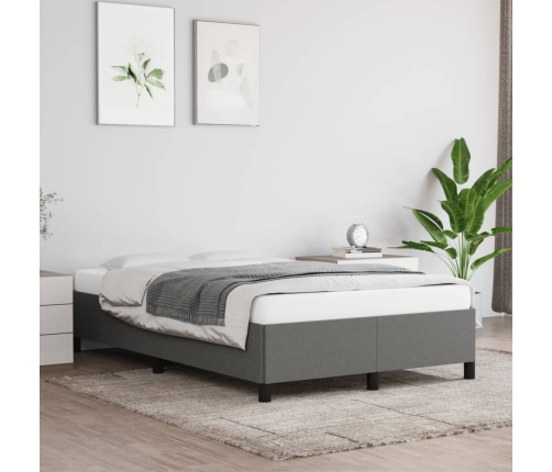 Estructura de cama tela gris oscuro 120x190 cm