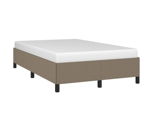 Estructura de cama sin colchón tela gris taupe 120x190 cm