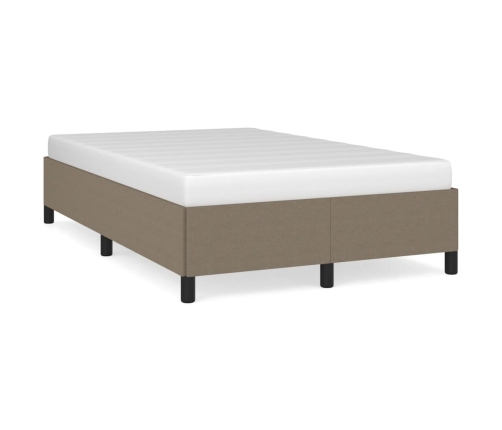 Estructura de cama sin colchón tela gris taupe 120x190 cm