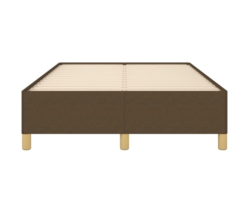 vidaXL Estructura de cama tela marrón oscuro 120x190 cm