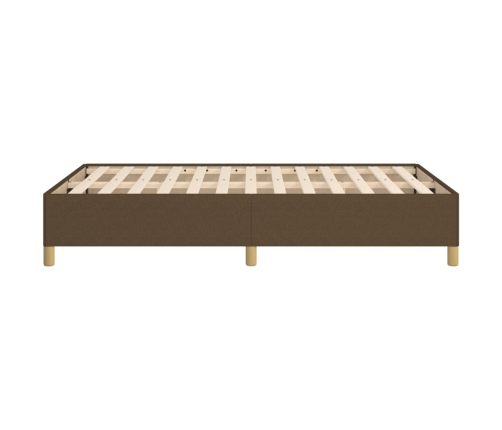 vidaXL Estructura de cama tela marrón oscuro 120x190 cm