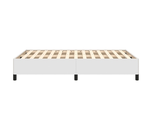 Estructura de cama sin colchón cuero sintético blanco 120x190cm