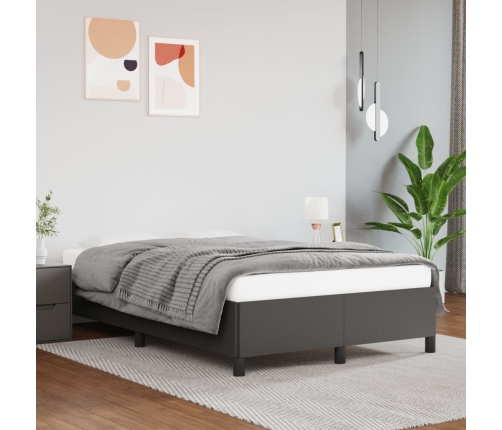 vidaXL Estructura de cama cuero sintético gris 120x190 cm