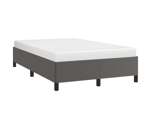 vidaXL Estructura de cama cuero sintético gris 120x190 cm